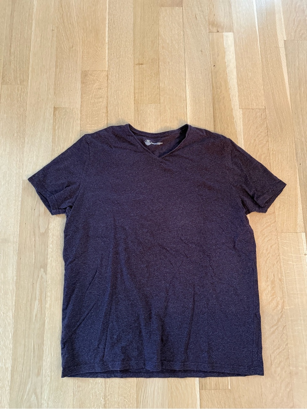 Men's V-Neck Short Sleeve Shirt - Dark Plum